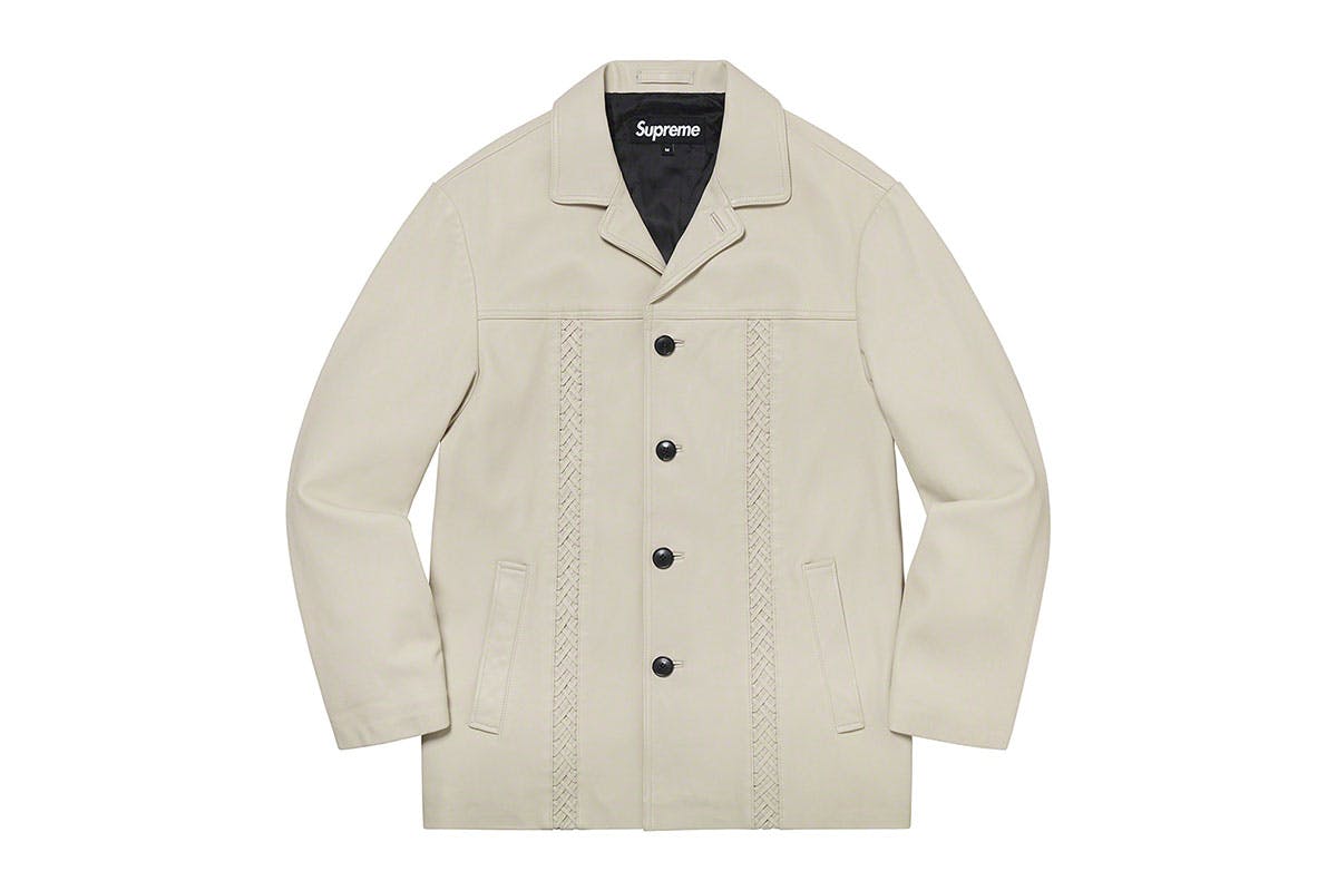 supreme leather blazer